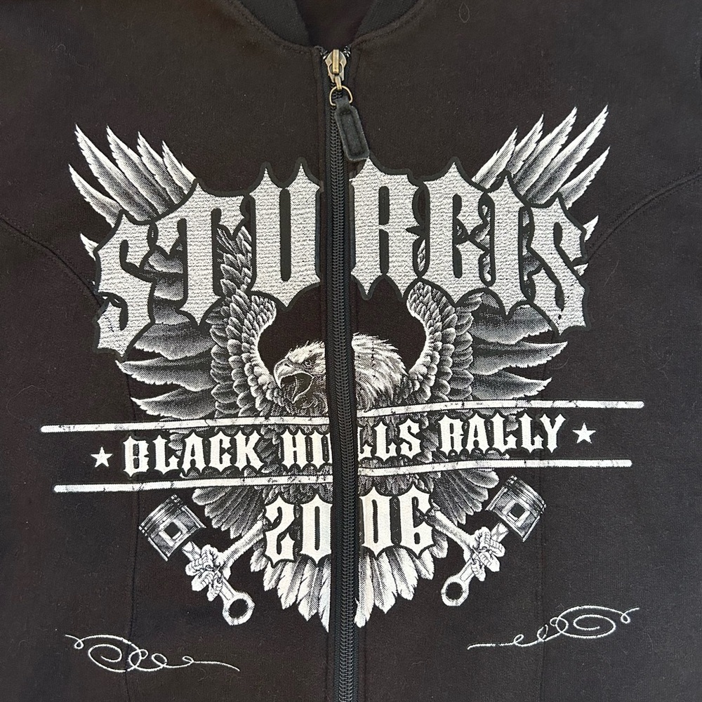 Vintage 2006 Sturgis Motorcycle Rally Full Zip. Fitted. EUC. Y2K. Moto. XL. - Picture 2 of 12
